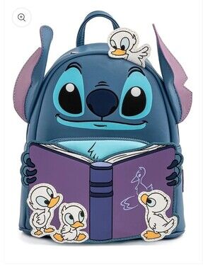 Nwt! Loungefly Disney Lilo And Stitch Story Time Duckies Mini Backpack